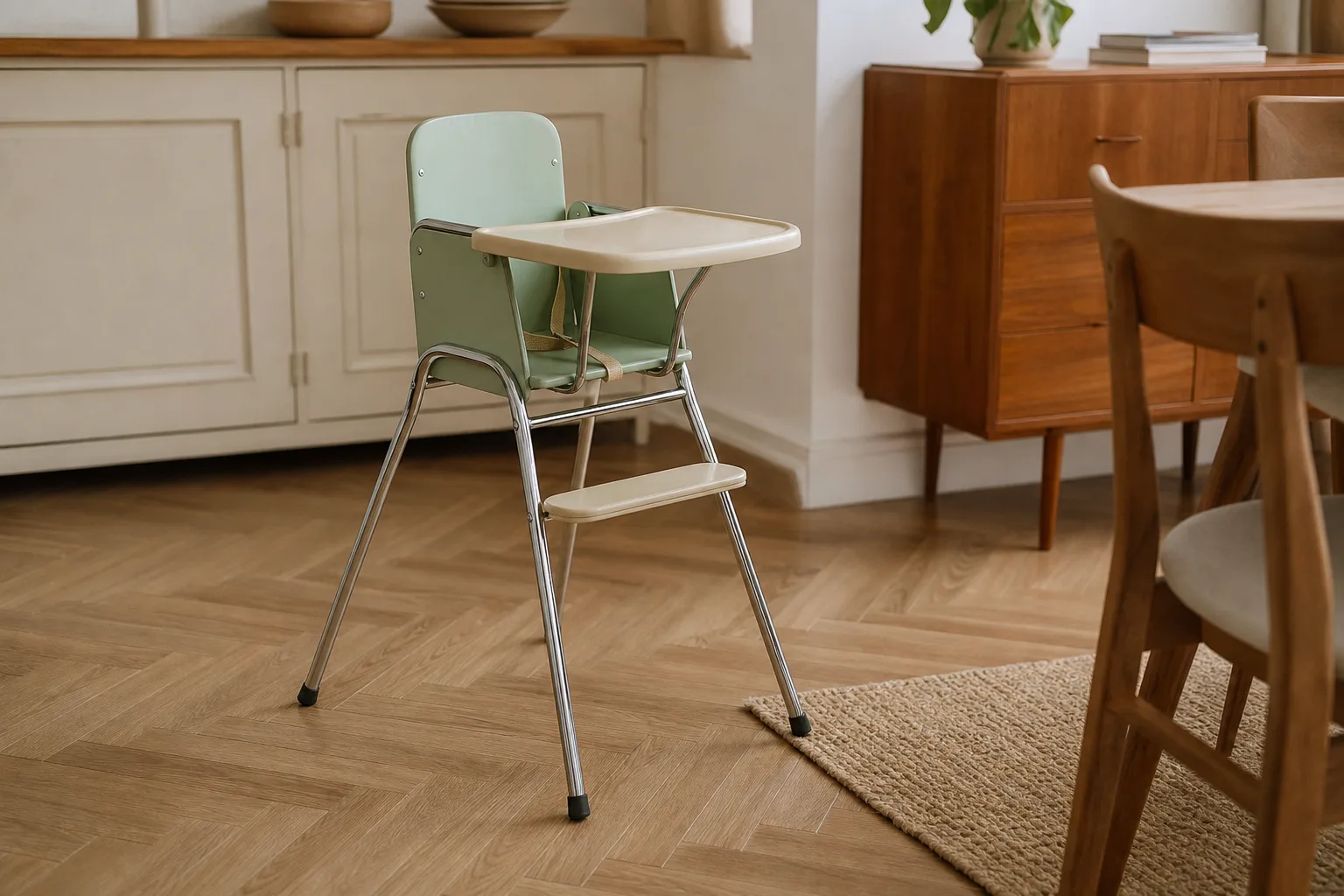 Hochstuehle im Retro-Look: So praegen nostalgische Modelle aktuelle Wohntrends